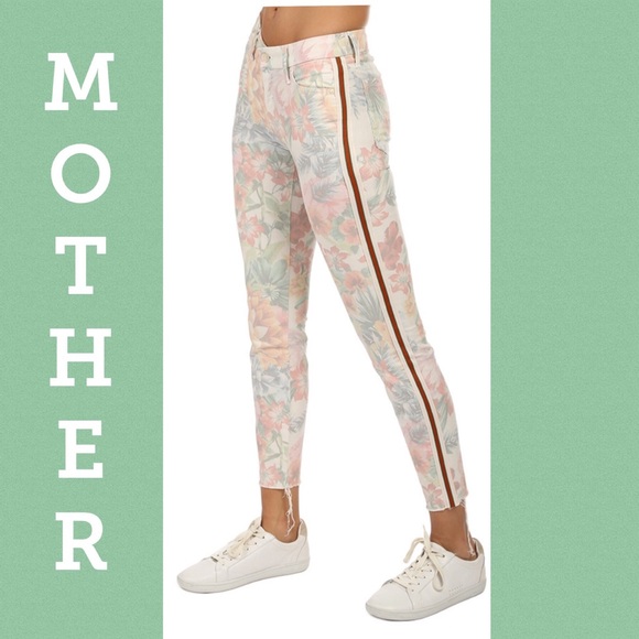 mother floral jeans